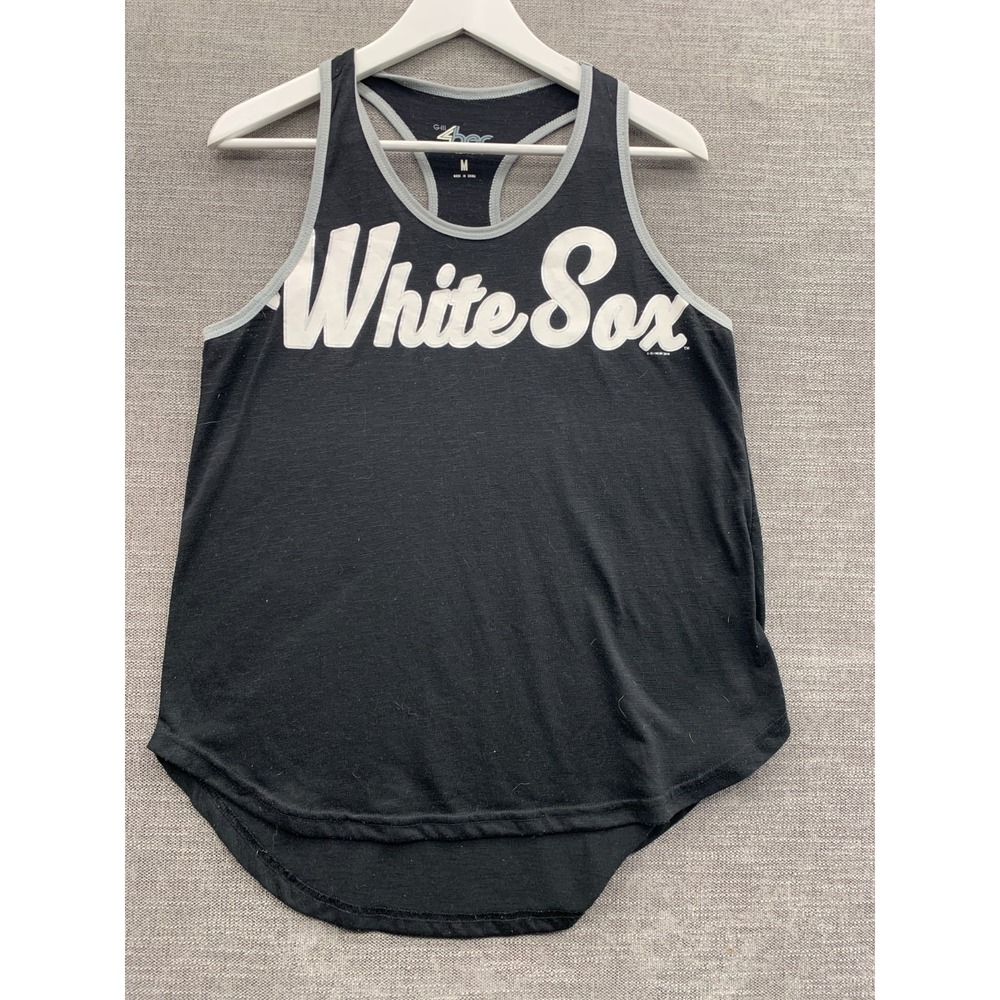 G-III 4her by Carl Banks Chicago White Sox MLB Tank Top Womens Medium Black Logo